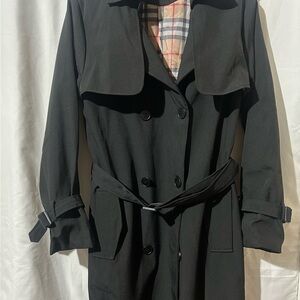 Black Double-Breasted Trench Coat